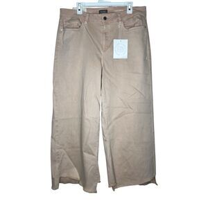 NEW DL1961 Hepburn Wide Leg High Rise Vintage Jeans Bellini Pink Distressed 18W